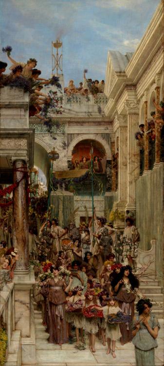 Alma-Tadema, Sir Lawrence Spring (mk23) Norge oil painting art